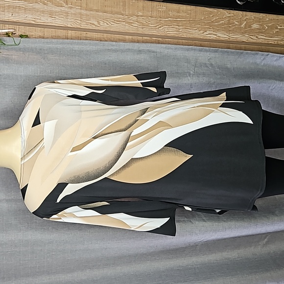 VALENTINA BLACK TUNIC WITH RHINESTONES AND MULTI DESIGN - Picture 5 of 7